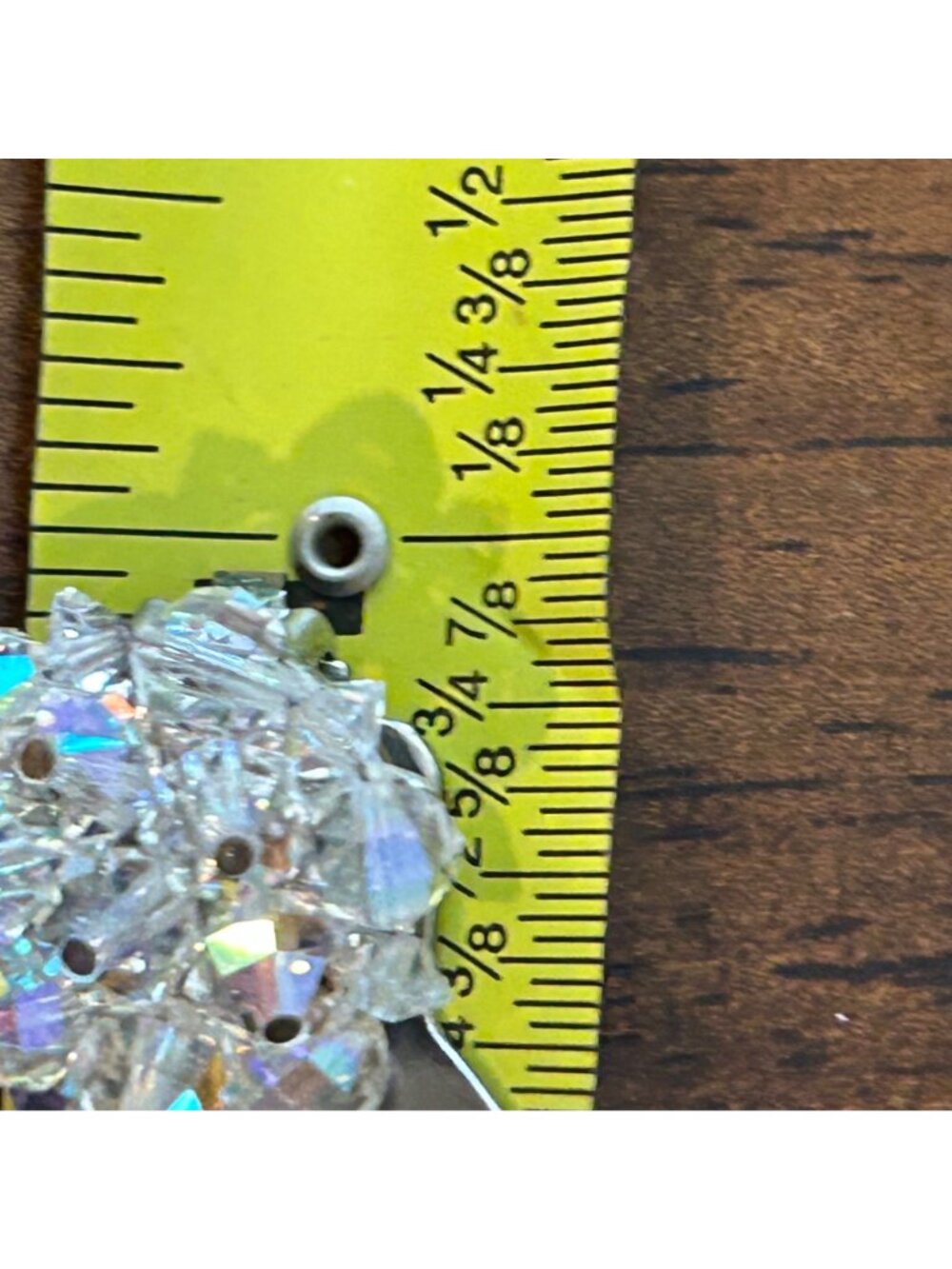Laguna Vintage Clip-on Aurora Borealis Crystal Cluster Earrings Iridescent - Picture 16 of 16